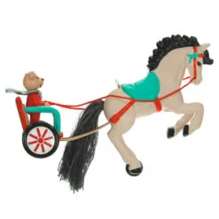 Hallmark A Pony For Christmas 2023 Ornament 11 Hallmark A Pony For Christmas 2023 Ornament -Hallmark Store Teddy Bear in Horse Chariot Keepsake Ornament 1799QXR8039 06