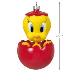 Hallmark Looney Tunes™ Tweety™ Chwistmas Surprise Ornament -Hallmark Store Tweety Bird in Red Ball Keepsake Ornament 1899QXI6047 03