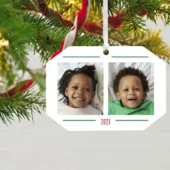 Hallmark Two-Photo Personalized Text And Photo Metal Ornament -Hallmark Store TwoPhoto Personalized Christmas Ornament 1OFM1001B4 02