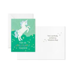 Hallmark Colorful Unicorn Classroom Valentines Set With Light-Up, Musical Mailbox -Hallmark Store Unicorn Kids Classroom Exchange Valentines and Box 5VBX2959 03