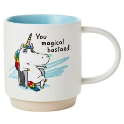 Hallmark Unicorn You Magical Bastard Funny Mug, 16 Oz.