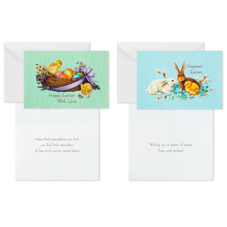 Hallmark Vintage Bunnies And Chicks Boxed Easter Cards, Pack Of 24 3 Hallmark Vintage Bunnies And Chicks Boxed Easter Cards, Pack Of 24 - Image 3