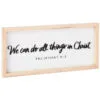 Hallmark We Can Do All Things In Christ Wooden Quote Sign, 15x7