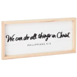 Hallmark We Can Do All Things In Christ Wooden Quote Sign, 15x7