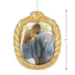 Hallmark We Tied The Knot! 2023 Metal Photo Frame Ornament -Hallmark Store We Tied the Knot Picture Frame Keepsake Ornament 1999QHX3059 03