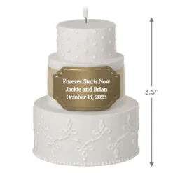 Hallmark Wedding Cake Personalized Ornament -Hallmark Store Wedding Cake Personalized Christmas Ornament 2999QHE2203B1 03