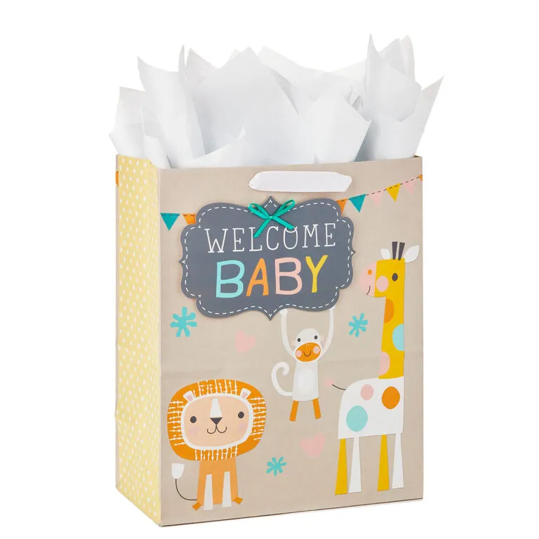 Hallmark 13" Welcome Baby 3-Pack Assorted Gift Bags With Tissue 7 Hallmark 13" Welcome Baby 3-Pack Assorted Gift Bags With Tissue - Image 7