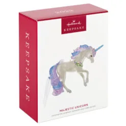 Hallmark Majestic Unicorn Ornament -Hallmark Store White Blue and Purple Unicorn Keepsake Ornament 1799QGO2717 04