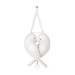 Hallmark Our Anniversary 2023 Porcelain Ornament -Hallmark Store White Love Birds Anniversary Keepsake Ornament 1999QHX3069 06