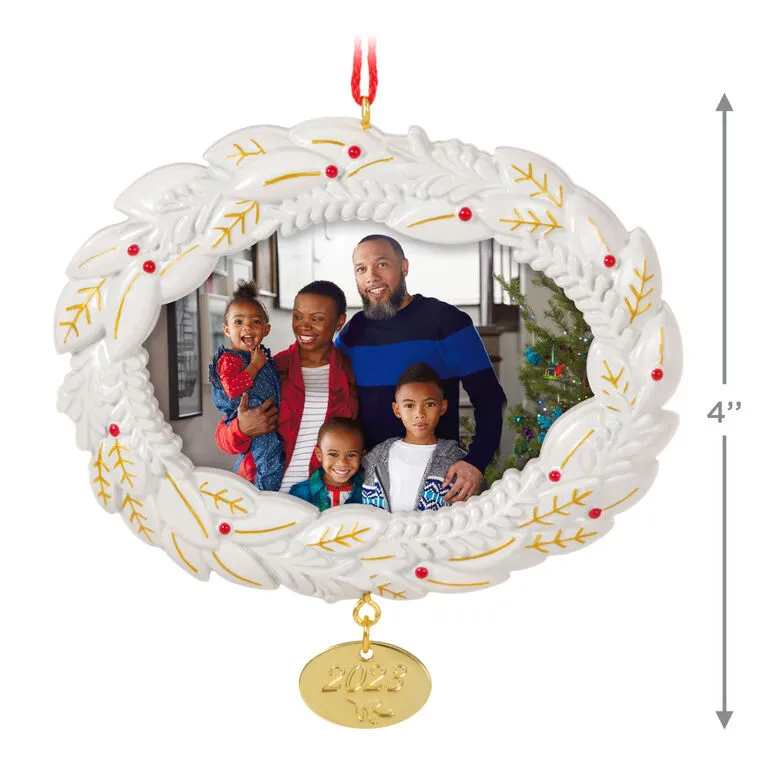 Hallmark A Beautiful Year 2023 Metal Photo Frame Ornament 3 Hallmark A Beautiful Year 2023 Metal Photo Frame Ornament - Image 3
