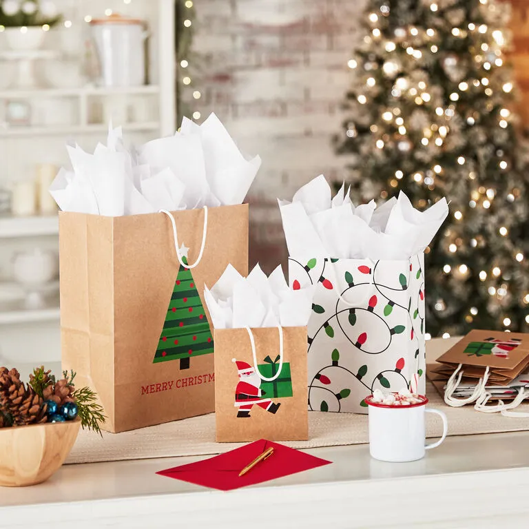 Hallmark Merry Mix 8-Pack Christmas Gift Bags, Assorted Sizes And Designs 2 Hallmark Merry Mix 8-Pack Christmas Gift Bags, Assorted Sizes And Designs - Image 2