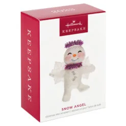 Hallmark Snow Angel Ornament 9 Hallmark Snow Angel Ornament -Hallmark Store White and Pink Glittery Snow Angel Keepsake Ornament 1399QGO2749 04