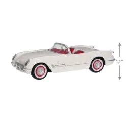 Hallmark 1953 Chevrolet® Corvette® 70th Anniversary 2023 Metal Ornament -Hallmark Store White and Red Corvette Car Keepsake Ornament 2199QXE3247 03
