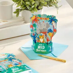 Hallmark Wild Animal Party Boxed Pop-Up Birthday Cards, Pack Of 8 13 Hallmark Wild Animal Party Boxed Pop-Up Birthday Cards, Pack Of 8 -Hallmark Store Wild Animal Party PopUp Boxed Birthday Cards 5STZ1174 07