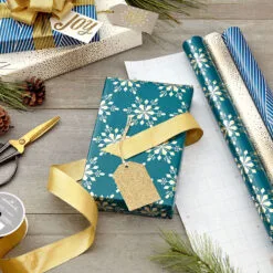 Hallmark Winter Glow 3-Pack Christmas Wrapping Paper Assortment, 80 Sq. Ft. -Hallmark Store Winter Glow Christmas Wrapping Paper Assortment 5JXW1060 03