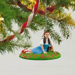 Hallmark The Wizard Of Oz™ Under The Poppies' Spell Ornament -Hallmark Store Wizard of Oz Dorothy in Poppies Keepsake Ornament 2199QXI6107 02
