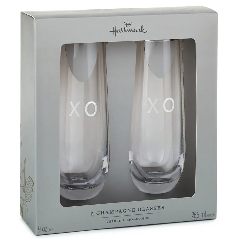Hallmark XO Stemless Champagne Flutes, Set Of 2 2 Hallmark XO Stemless Champagne Flutes, Set Of 2 - Image 2