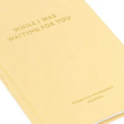 Hallmark While I Was Waiting Prompted Pregnancy Journal -Hallmark Store Yellow Prompted Pregnancy Journal 1BBA4141 08