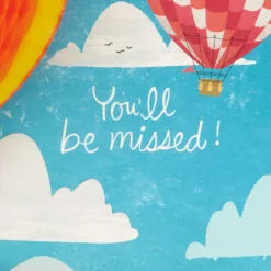 Hallmark 16" Hot Air Balloons Pop-Up Jumbo Goodbye Card -Hallmark Store Youll Be Missed Balloon Goodbye Card 1499CBG1018 03