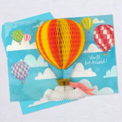 Hallmark 16" Hot Air Balloons Pop-Up Jumbo Goodbye Card -Hallmark Store Youll Be Missed Balloon Goodbye Card 1499CBG1018 04