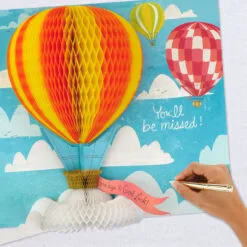 Hallmark 16" Hot Air Balloons Pop-Up Jumbo Goodbye Card -Hallmark Store Youll Be Missed Balloon Goodbye Card 1499CBG1018 07