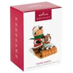 Hallmark Young Santa Ornament 9 Hallmark Young Santa Ornament -Hallmark Store Young Santa With Dog Keepsake Ornament 2199QXR8117 04
