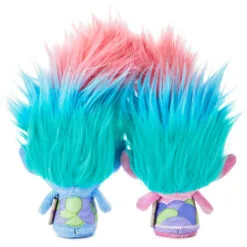 Hallmark Itty Bittys® DreamWorks Animation Trolls World Tour Satin And Chenille Plush, Set Of 2 -Hallmark Store itty bittys Trolls World Tour Satin Chenille Stuffed Animals Set 1KDD1982 03